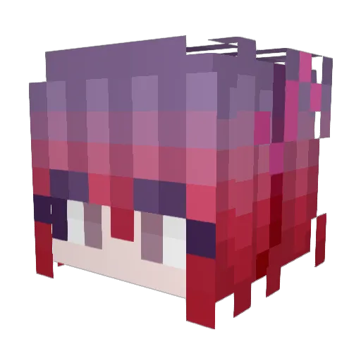 TaekoYume Minecraft avatar head, 3D render