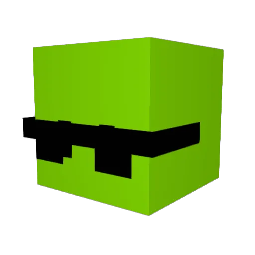 Taekxas Minecraft avatar head, 3D render