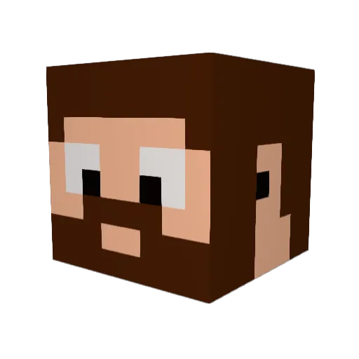 Taekyon Minecraft avatar head, 3D render