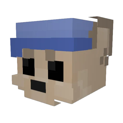 Taeldivh Minecraft avatar head, 3D render