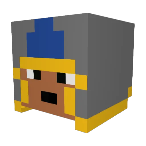 Taelement Minecraft avatar head, 3D render