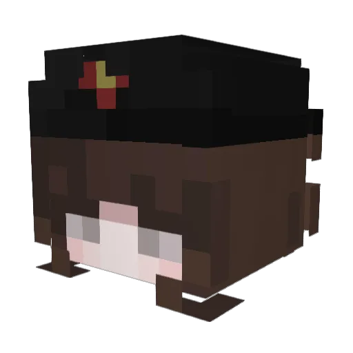 Taeqgguk Minecraft avatar head, 3D render