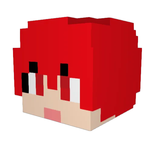 Taes03 Minecraft avatar head, 3D render