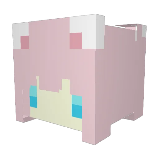 Taesicana Minecraft avatar head, 3D render