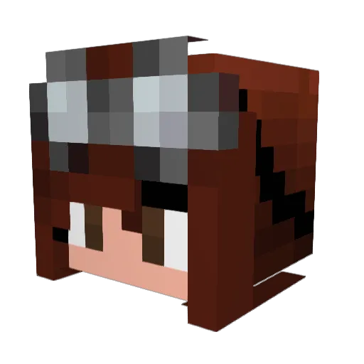 Taesshara Minecraft avatar head, 3D render