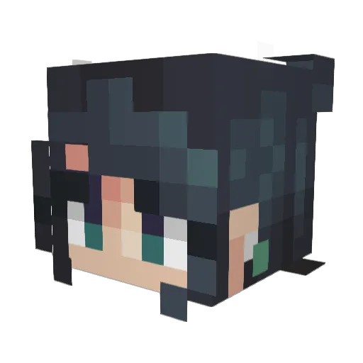 Taetertott Minecraft avatar head, 3D render