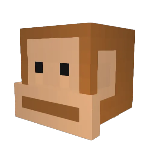 Taevyon Minecraft avatar head, 3D render