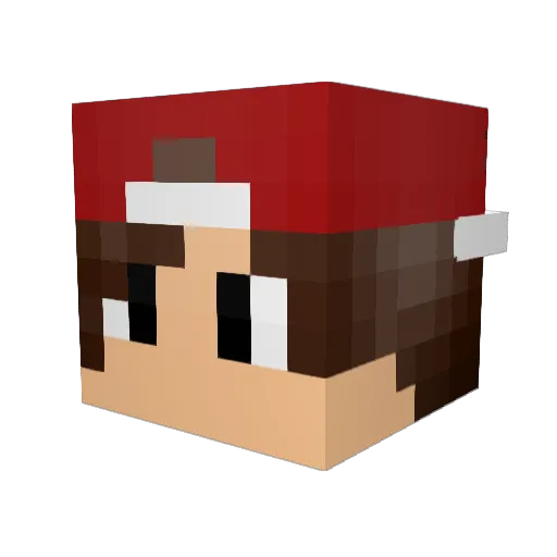 Taf4y Minecraft avatar head, 3D render
