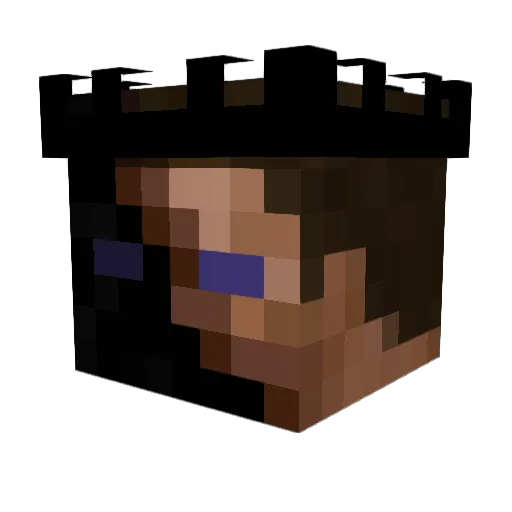 Tafed Minecraft avatar head, 3D render