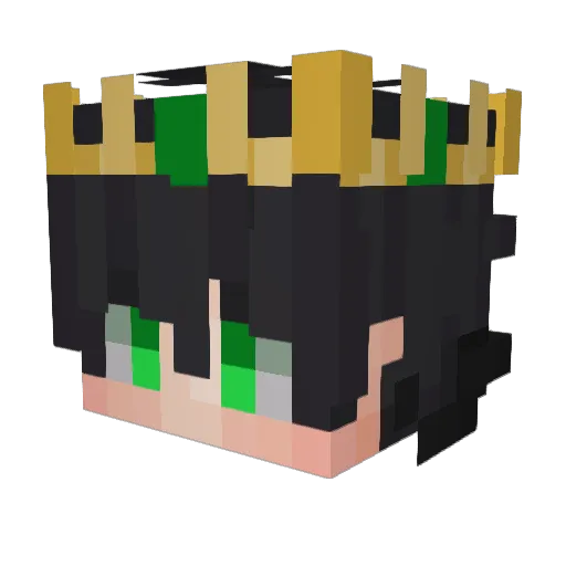 Taff3ta Minecraft avatar head, 3D render