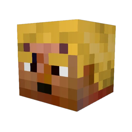 TaffYank Minecraft avatar head, 3D render