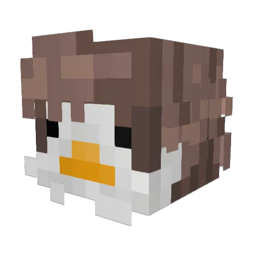 TaffetaGames Minecraft avatar head, 3D render
