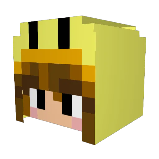 Taffy369 Minecraft avatar head, 3D render