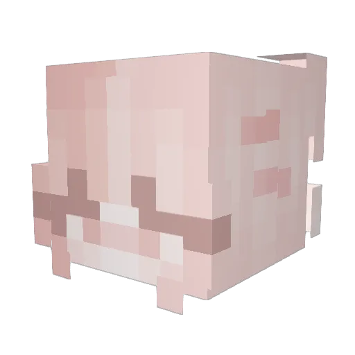 TaffyOMG Minecraft avatar head, 3D render