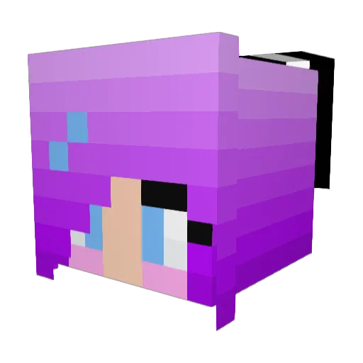 TaffyRabbit Minecraft avatar head, 3D render