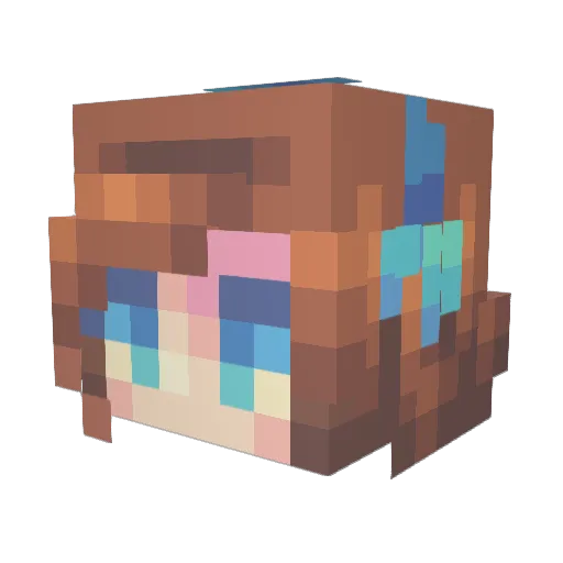 Taffycat25 Minecraft avatar head, 3D render