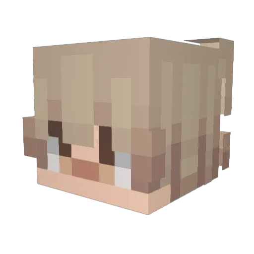Taffyi1 Minecraft avatar head, 3D render