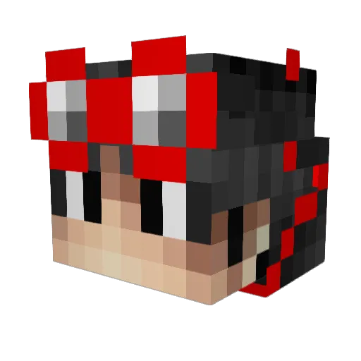 Tafkaf Minecraft avatar head, 3D render