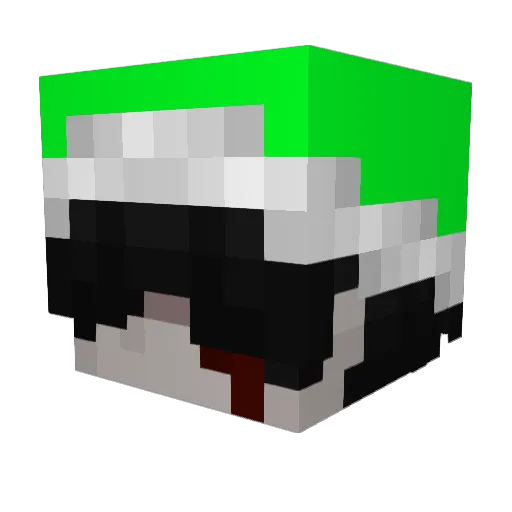 Tafoux Minecraft avatar head, 3D render