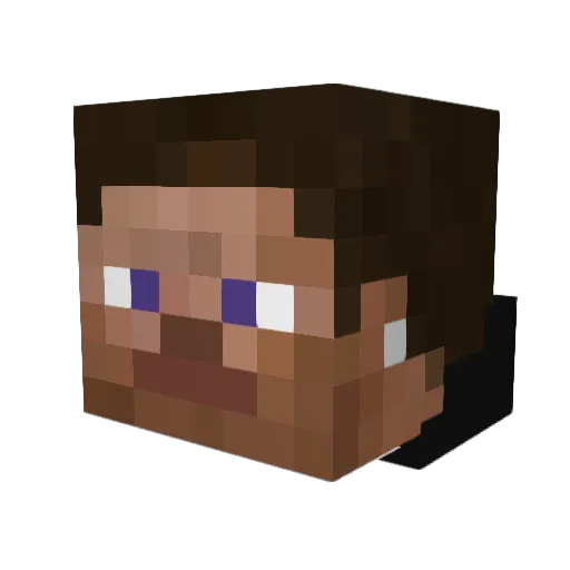 Tafsir Minecraft avatar head, 3D render