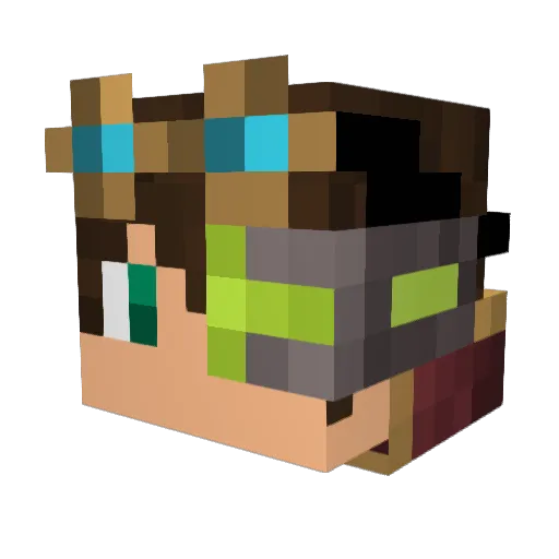 Tagalreadyteken Minecraft avatar head, 3D render
