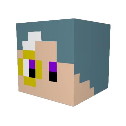 Taggerdthewolf Minecraft avatar head, 3D render