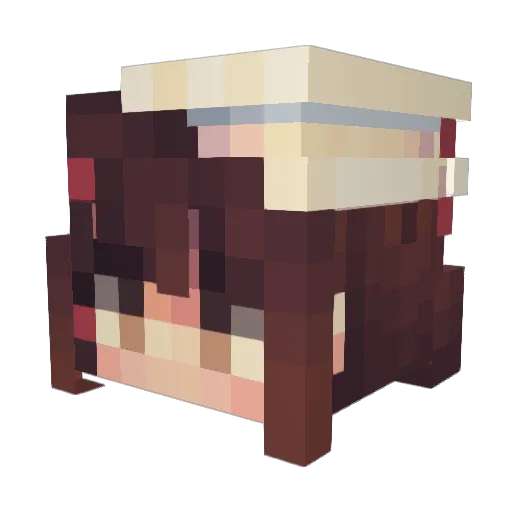 Tagons Minecraft avatar head, 3D render