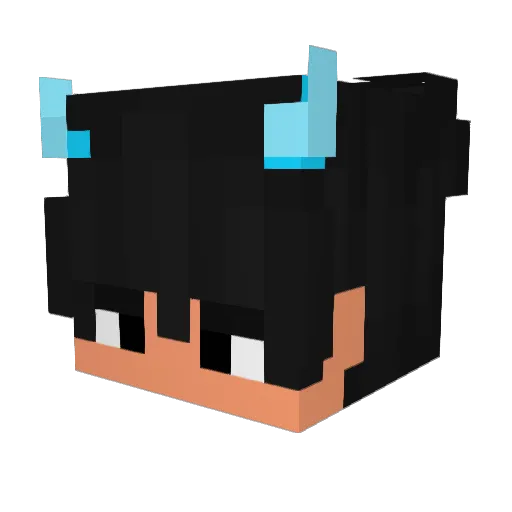 Taguz_ Minecraft avatar head, 3D render