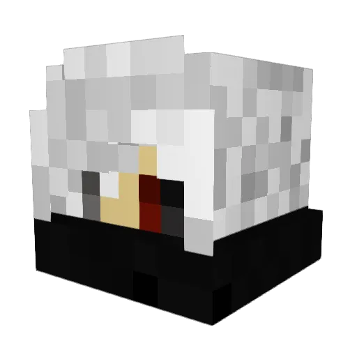 TahKing Minecraft avatar head, 3D render