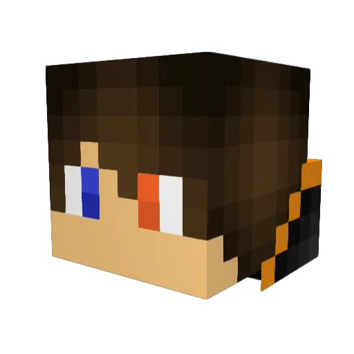 TahaAltai Minecraft avatar head, 3D render