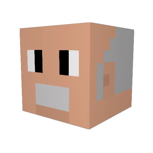 Tahalonw Minecraft avatar head, 3D render