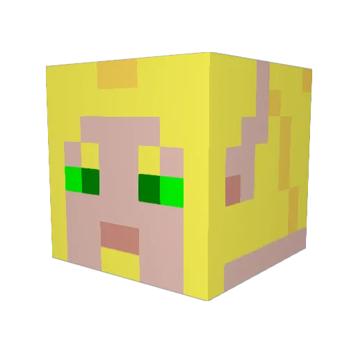 Tahlian Minecraft avatar head, 3D render
