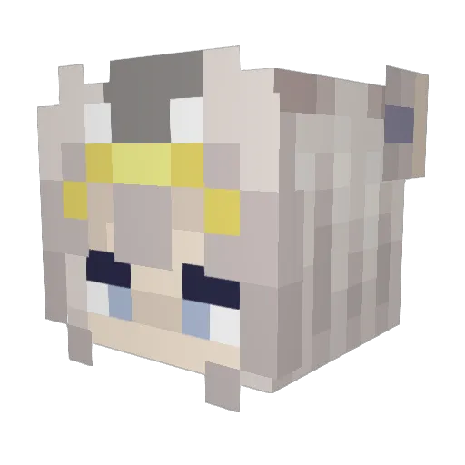 Tahmamo Minecraft avatar head, 3D render