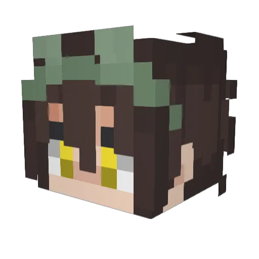 Tahmn Minecraft avatar head, 3D render