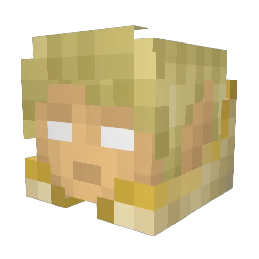 Tahnius Minecraft avatar head, 3D render