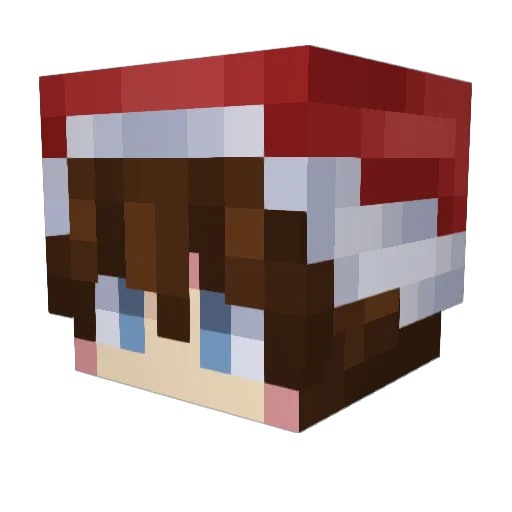 TahuBakar Minecraft avatar head, 3D render
