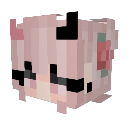 Taia_Becher Minecraft avatar head, 3D render