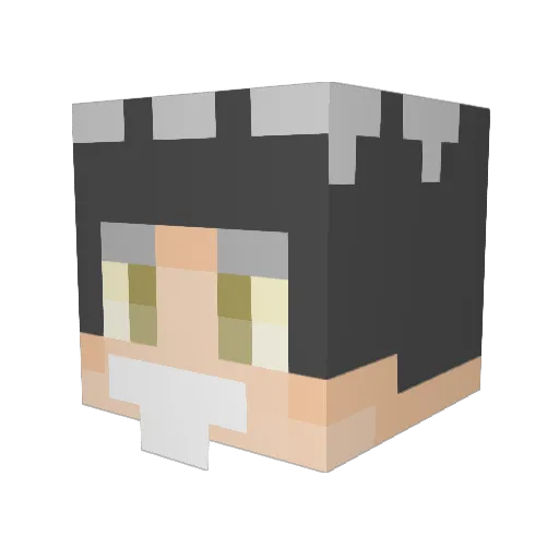 TaigaHasstDich Minecraft avatar head, 3D render