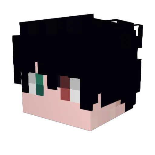 Taiiwannn Minecraft avatar head, 3D render