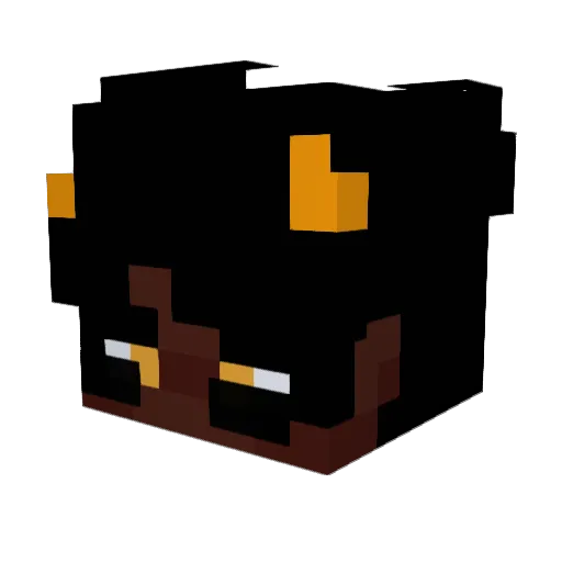 Taijiku Minecraft avatar head, 3D render