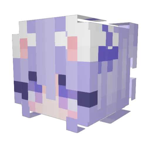 Taikaperse Minecraft avatar head, 3D render