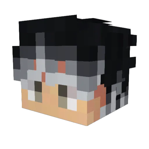 Taikeo Minecraft avatar head, 3D render
