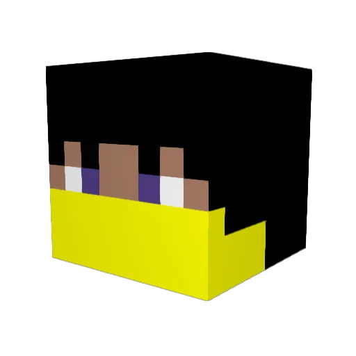 Tailais Minecraft avatar head, 3D render