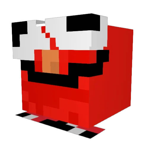 Tailar Minecraft avatar head, 3D render