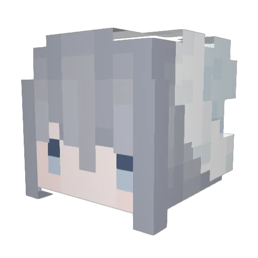 Tailen Minecraft avatar head, 3D render