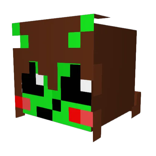 Tailisu Minecraft avatar head, 3D render