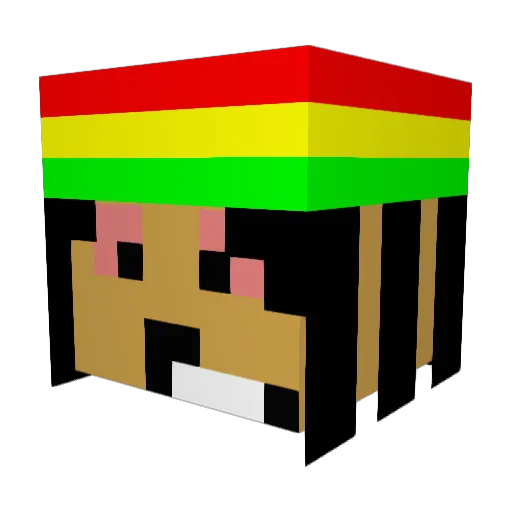 Tailored Minecraft avatar head, 3D render