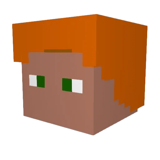 Tailosive Minecraft avatar head, 3D render