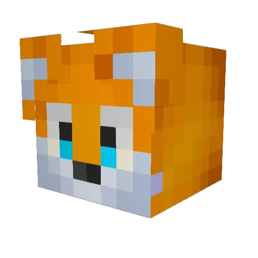 Tails2342 Minecraft avatar head, 3D render