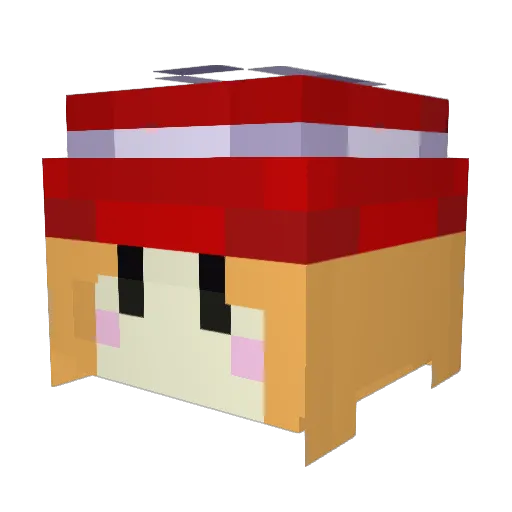 TailsCola Minecraft avatar head, 3D render